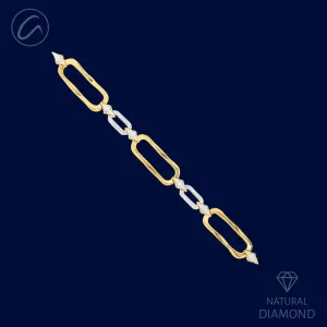 Lavish Twinkling Diamond   18k Gold Bracelet