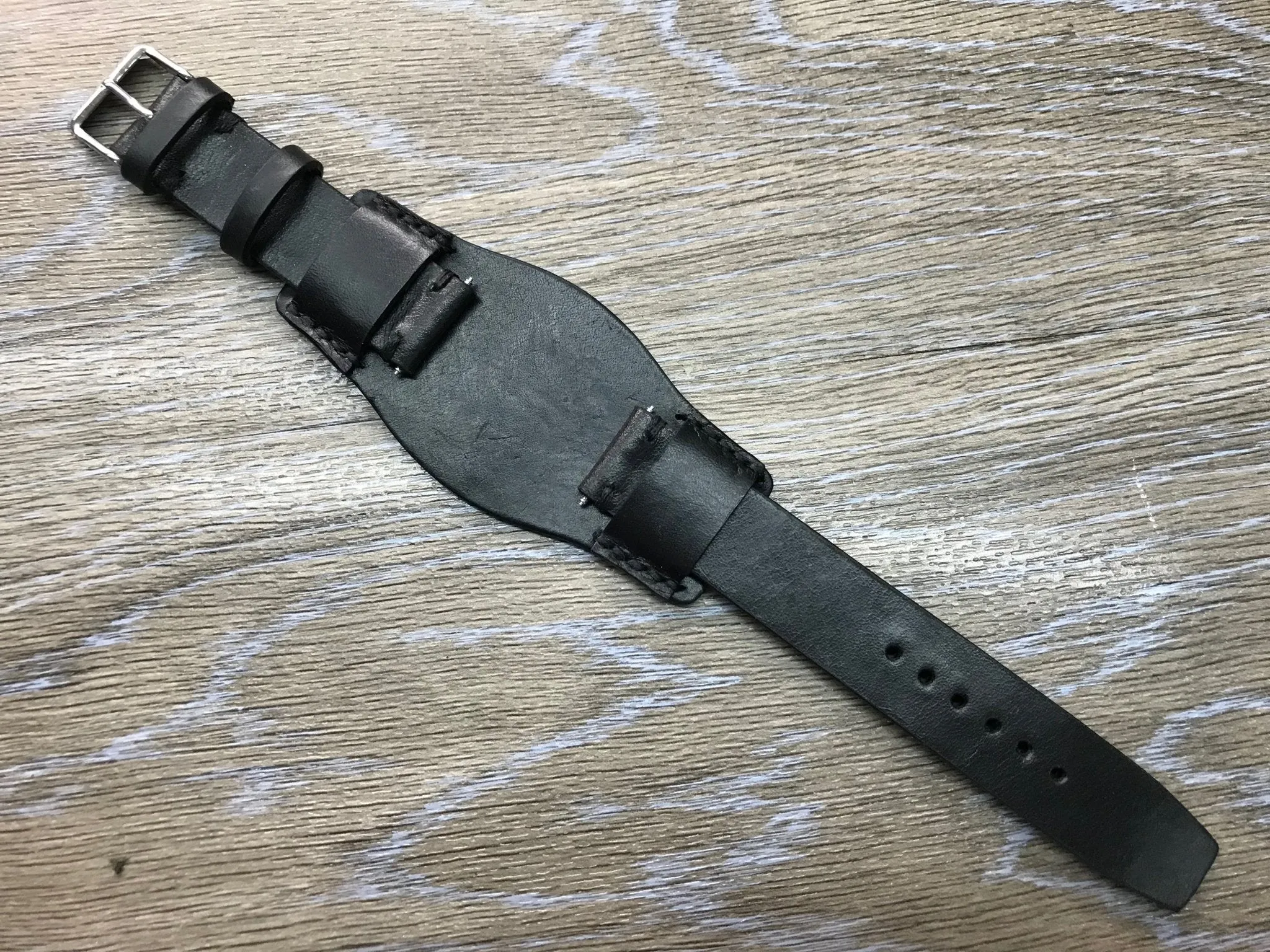 Lenny Kravitz Watch straps, Leather Bund Straps, 20mm Watch straps, 20mm Watch bands, Black Watch Straps for Rolex Watches - FREE SHIPPING