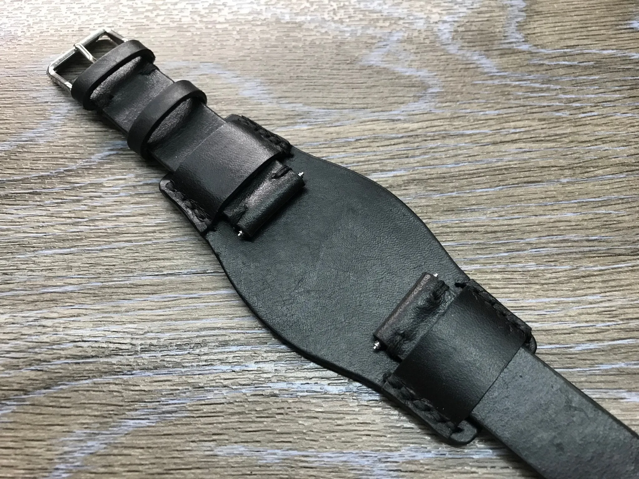 Lenny Kravitz Watch straps, Leather Bund Straps, 20mm Watch straps, 20mm Watch bands, Black Watch Straps for Rolex Watches - FREE SHIPPING