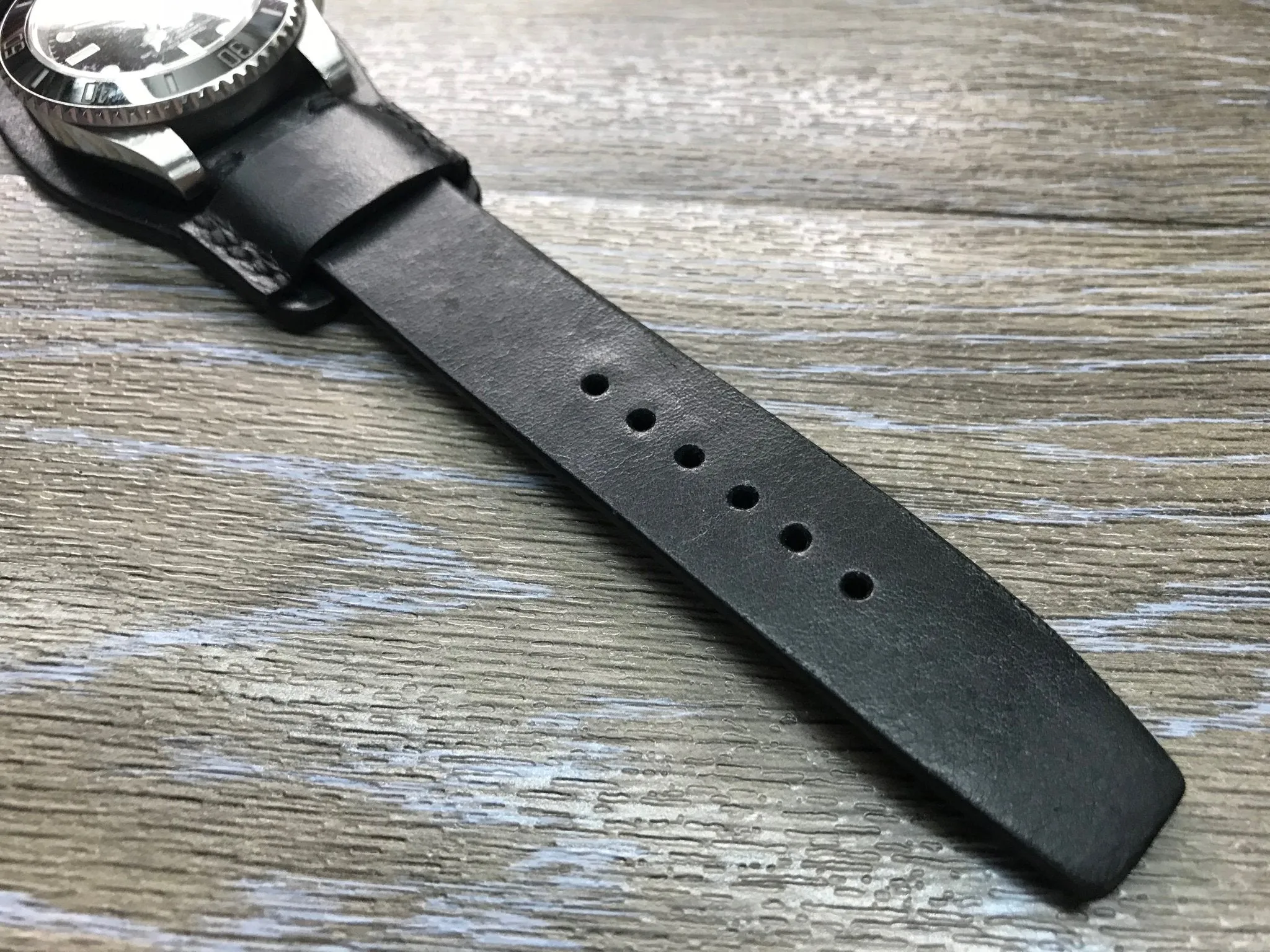 Lenny Kravitz Watch straps, Leather Bund Straps, 20mm Watch straps, 20mm Watch bands, Black Watch Straps for Rolex Watches - FREE SHIPPING