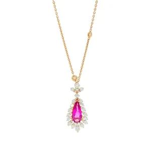 Leo Pizzo rubelite diamond pendant