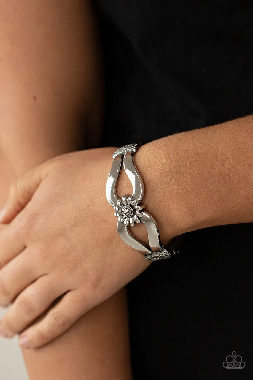 Let a Hundred SUNFLOWERS Bloom Silver Paparazzi Bracelet