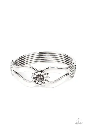 Let a Hundred SUNFLOWERS Bloom Silver Paparazzi Bracelet