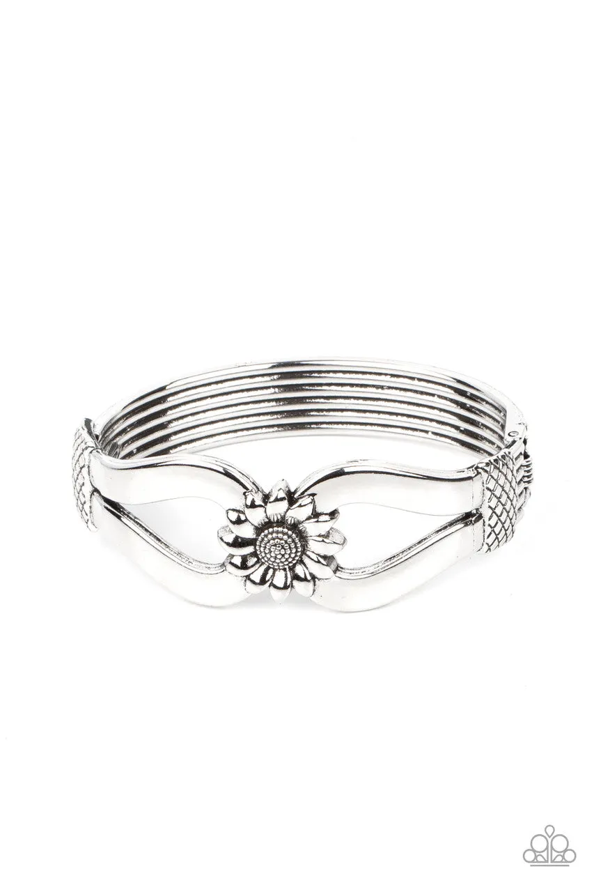 Let a Hundred SUNFLOWERS Bloom Silver Paparazzi Bracelet