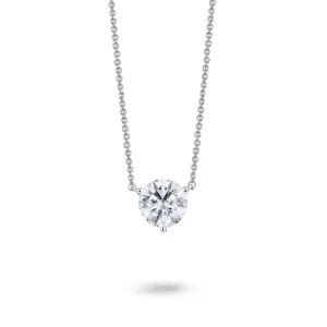 Lightbox Lab Grown 1.5CT Diamond Solitaire Pendant in 14K White Gold