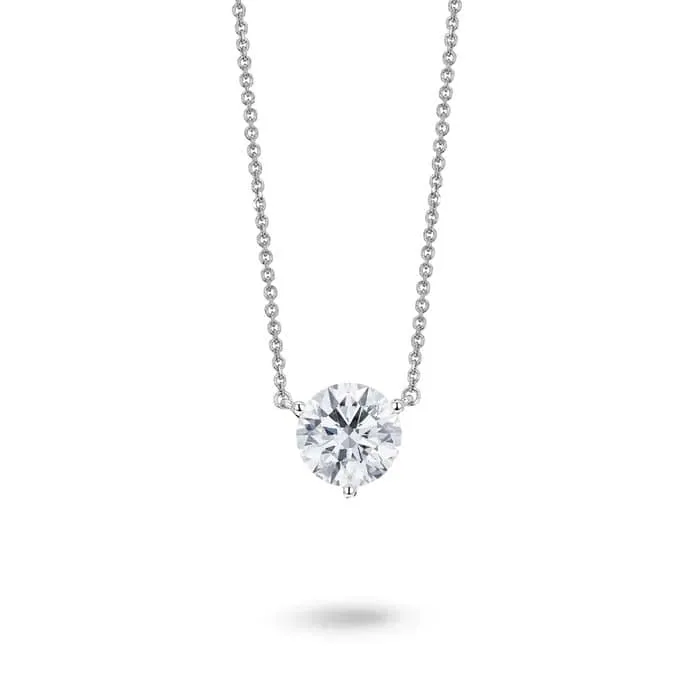 Lightbox Lab Grown 1.5CT Diamond Solitaire Pendant in 14K White Gold