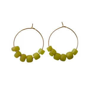 Lime Ellen Hoop Earrings