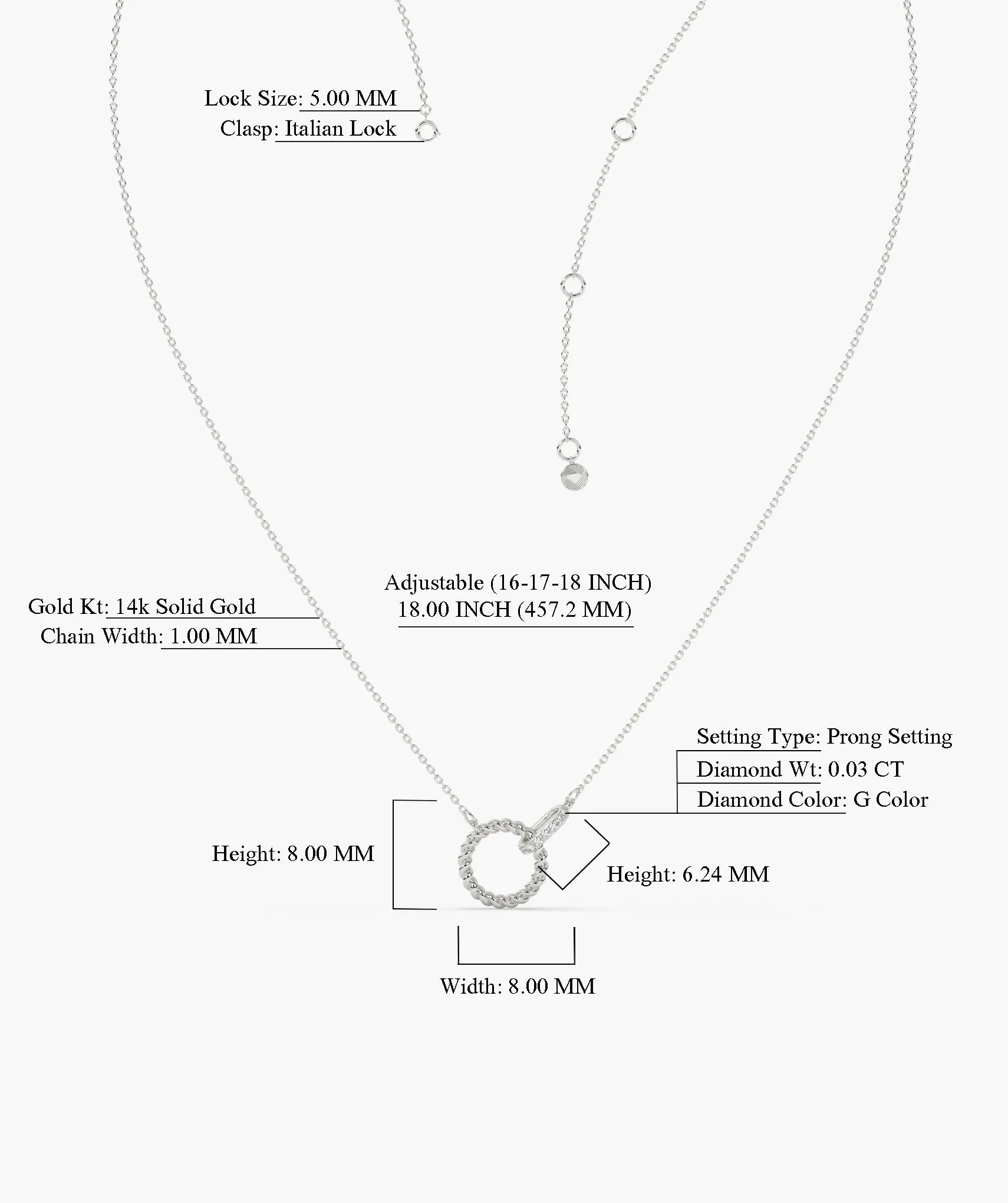 Linked Circle Style Fancy Necklace