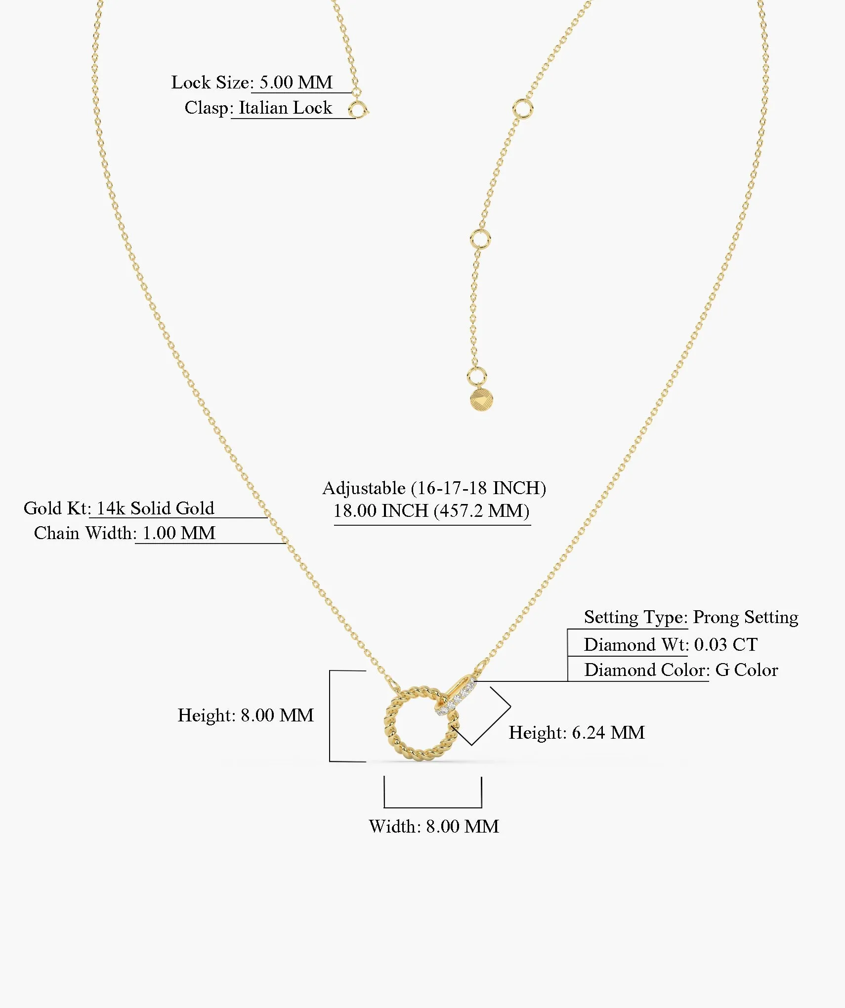 Linked Circle Style Fancy Necklace