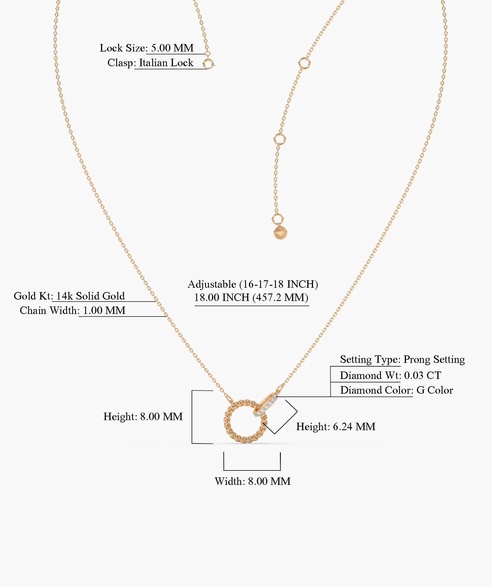 Linked Circle Style Fancy Necklace
