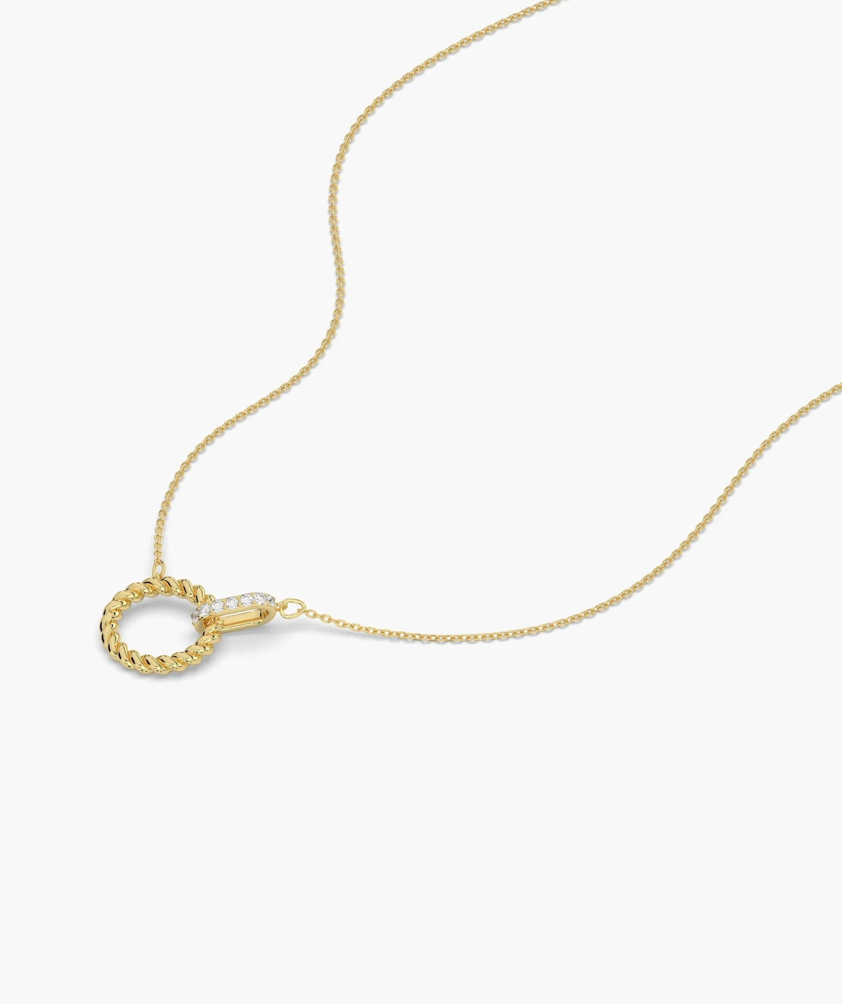 Linked Circle Style Fancy Necklace