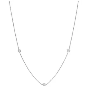 Lisa Nik Three Diamond Bezel Necklace