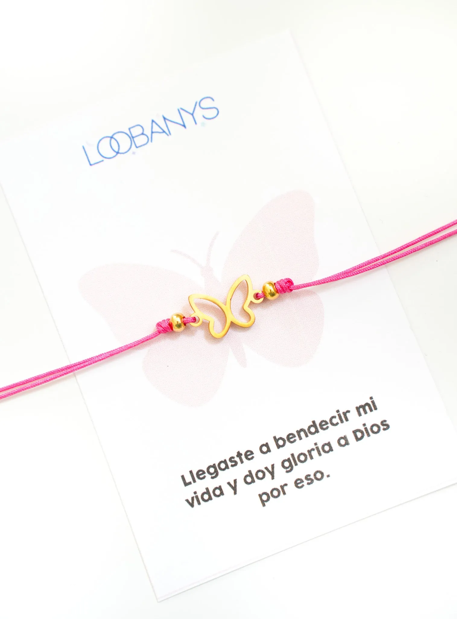 Llegamos para bendecir Butterfly Thread Bracelet