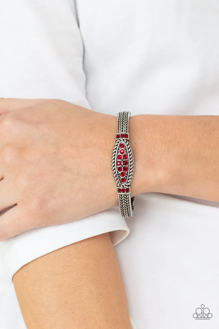 Locked in Luster Red Paparazzi Bracelet