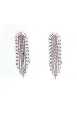 Long Chandelier Bling Tassel Earrings