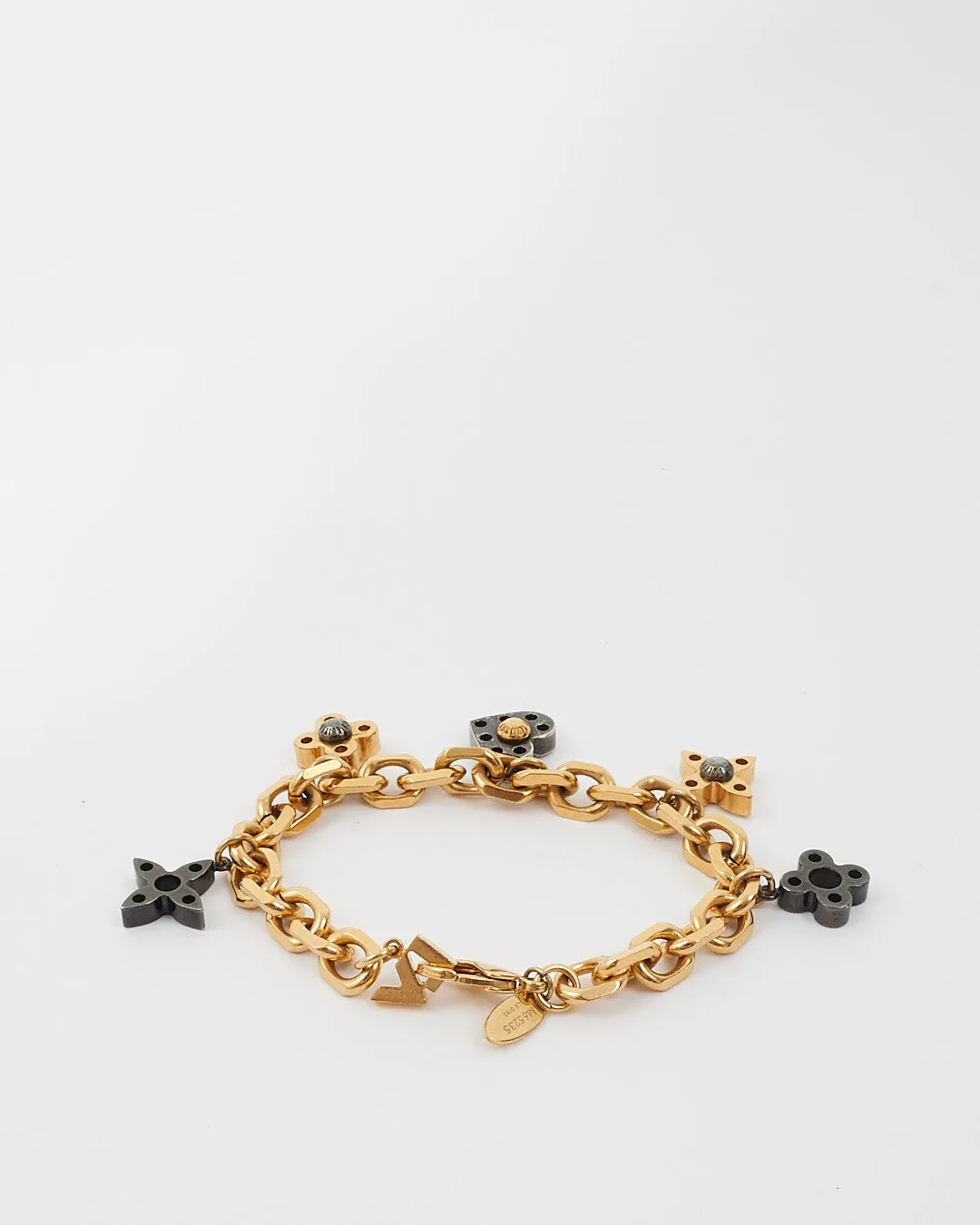 Louis Vuitton Gold Tone Charm Bracelet