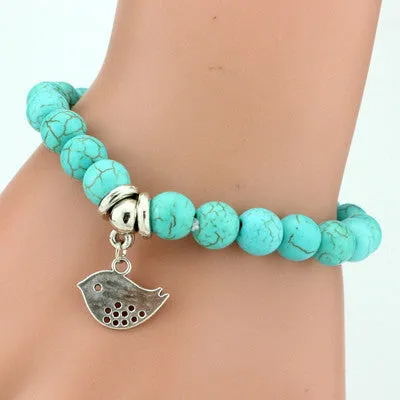 Love vintage charm bracelet Bohemian turquoise bracelets & bangles pendants bracelets for women men jewelry