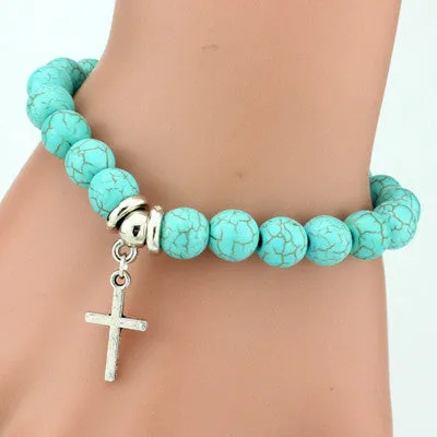 Love vintage charm bracelet Bohemian turquoise bracelets & bangles pendants bracelets for women men jewelry