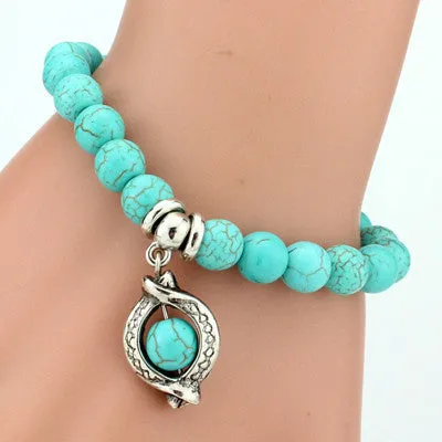 Love vintage charm bracelet Bohemian turquoise bracelets & bangles pendants bracelets for women men jewelry