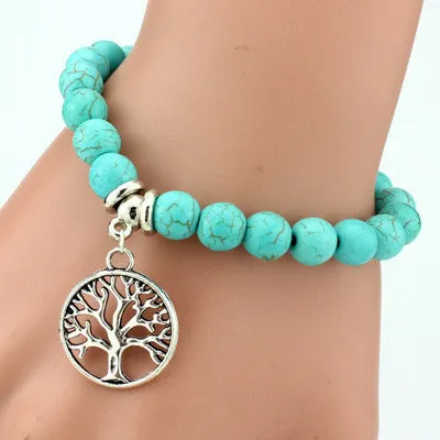 Love vintage charm bracelet Bohemian turquoise bracelets & bangles pendants bracelets for women men jewelry