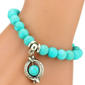 Love vintage charm bracelet Bohemian turquoise bracelets & bangles pendants bracelets for women men jewelry