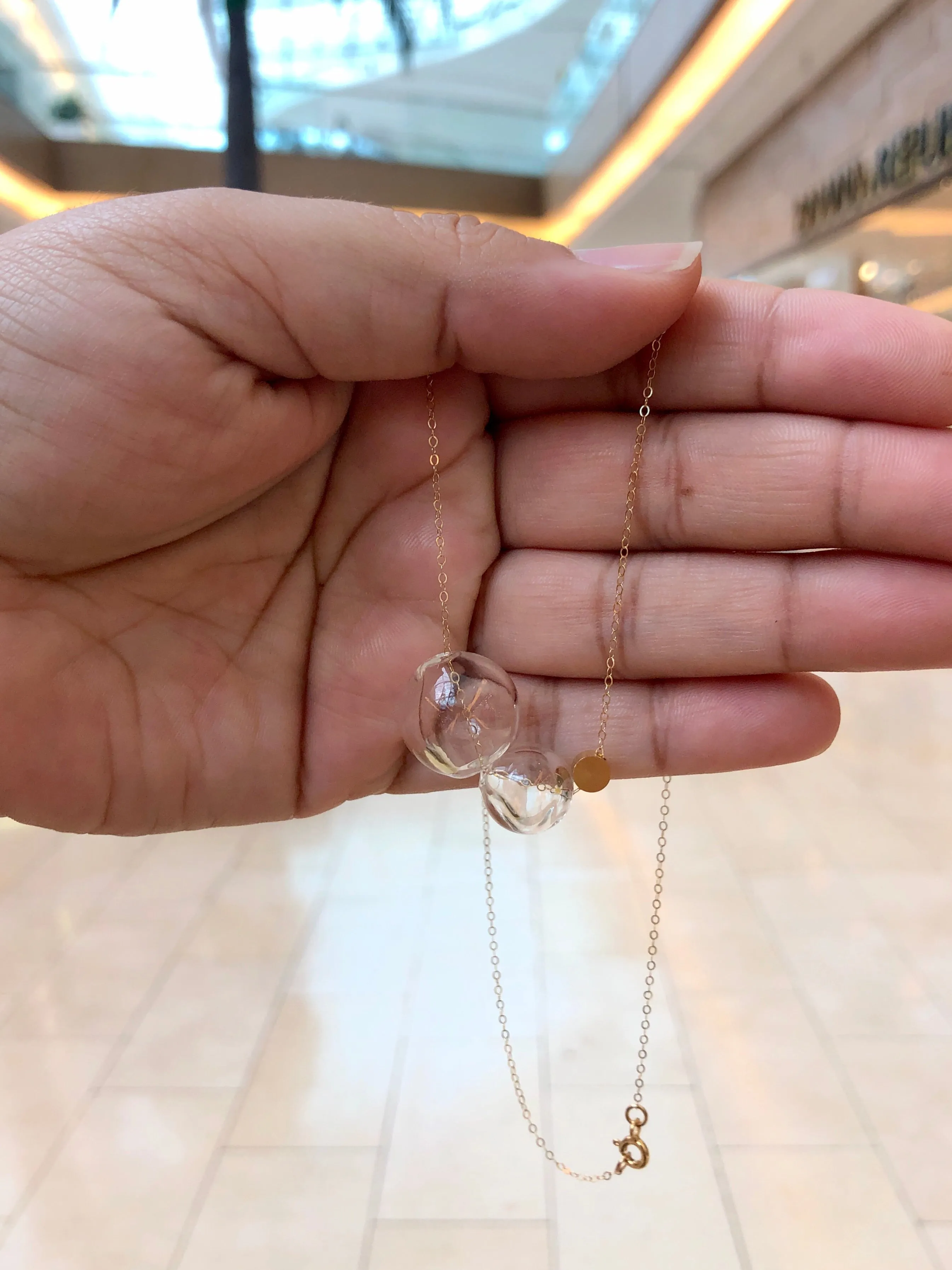 LUCA - Classic Double Glass Sphere - Short Necklace
