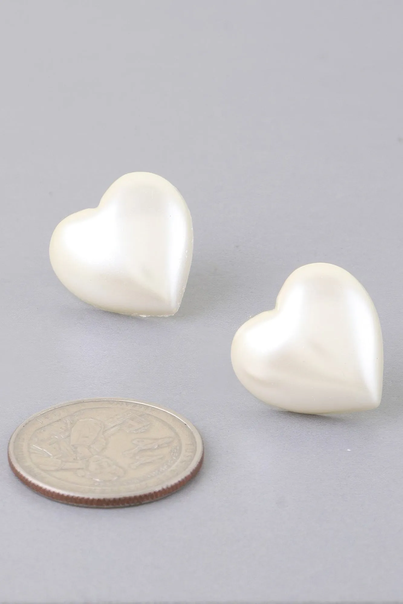 Luminous Heart Stud Earrings