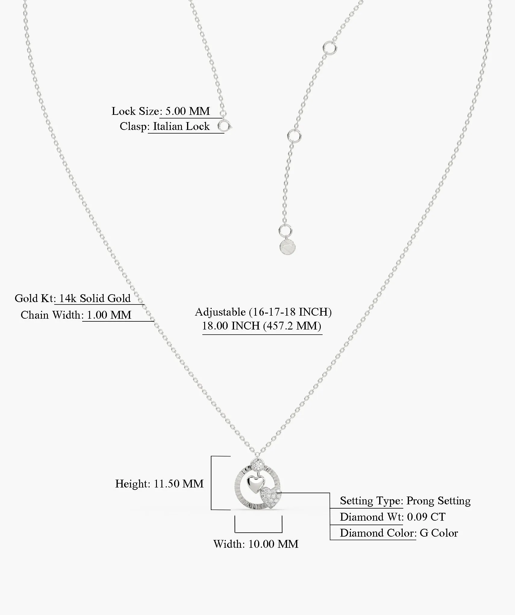 Lustrous Love Circle Pendant