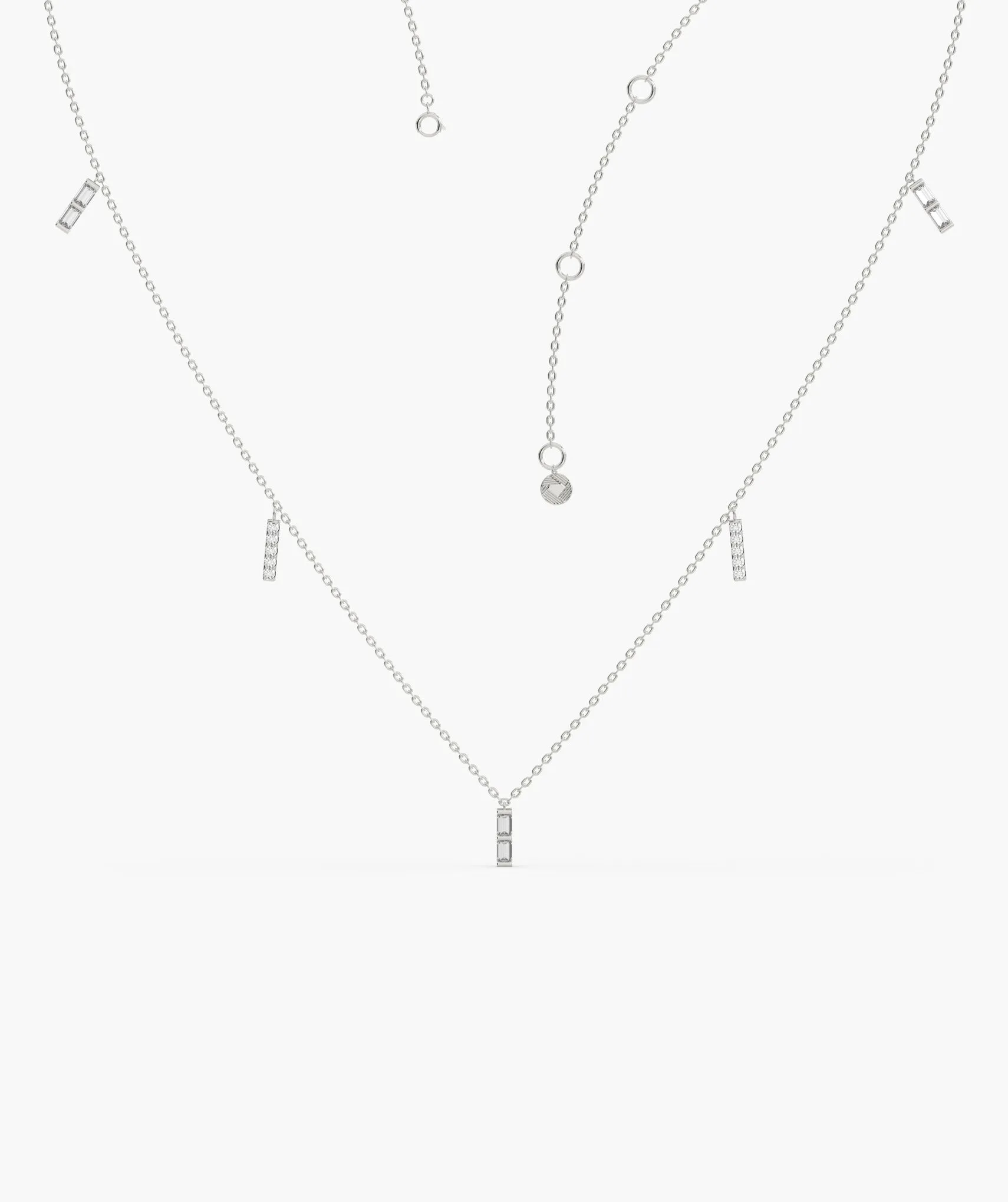 Luxury Linear Diamond Gold Necklace