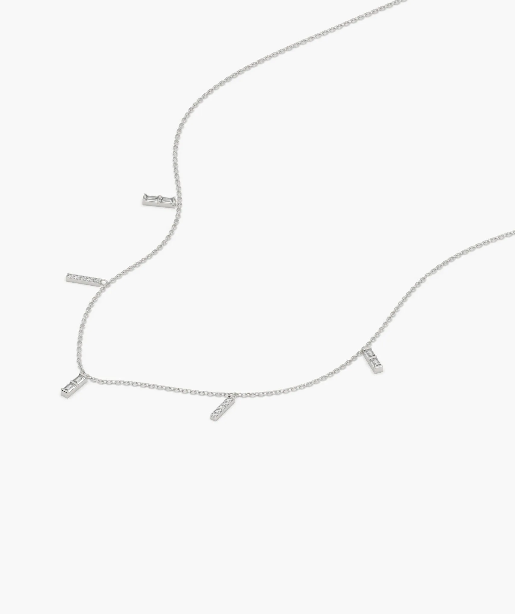 Luxury Linear Diamond Gold Necklace