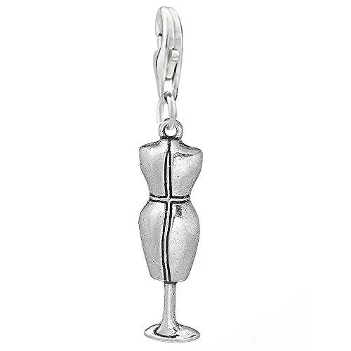 Mannequin Doll Clip on Pendant Charm for Bracelet or Necklace