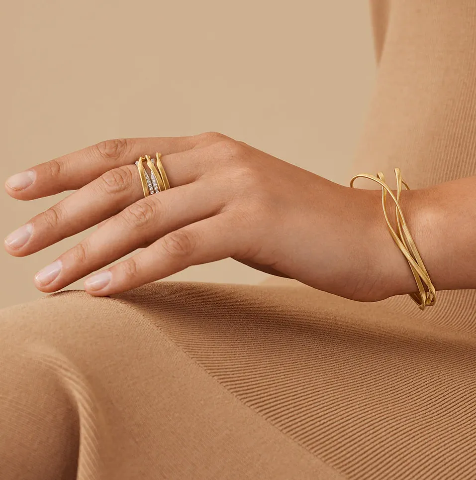 Marco Bicego Marrakech Yellow Gold 3-Strand Twisted Bangle