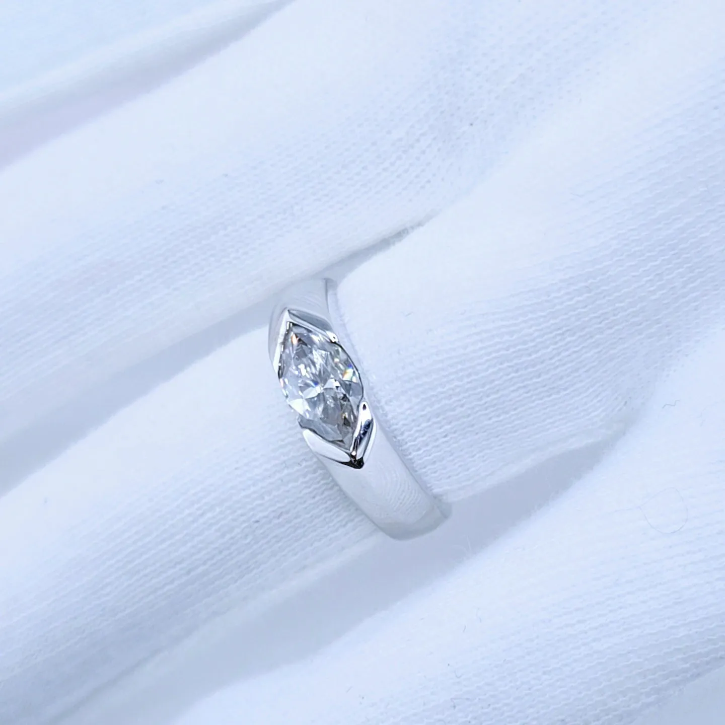 Marquise Cut Diamond Wedding Ring