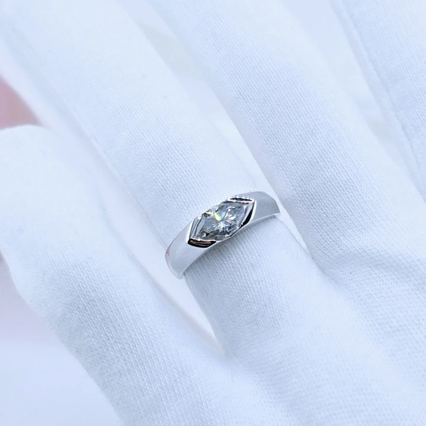 Marquise Cut Diamond Wedding Ring