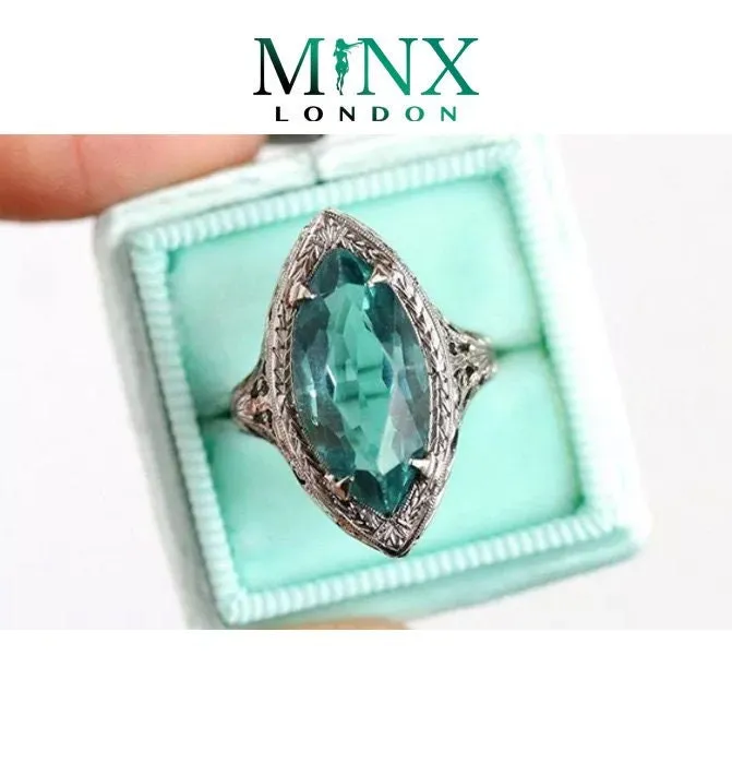 Marquise Ring | Marquise Diamond Ring | Marquise Engagement Ring | Green Emerald Ring | Oval Ring | Green Diamond Engagement Ring | Emerald