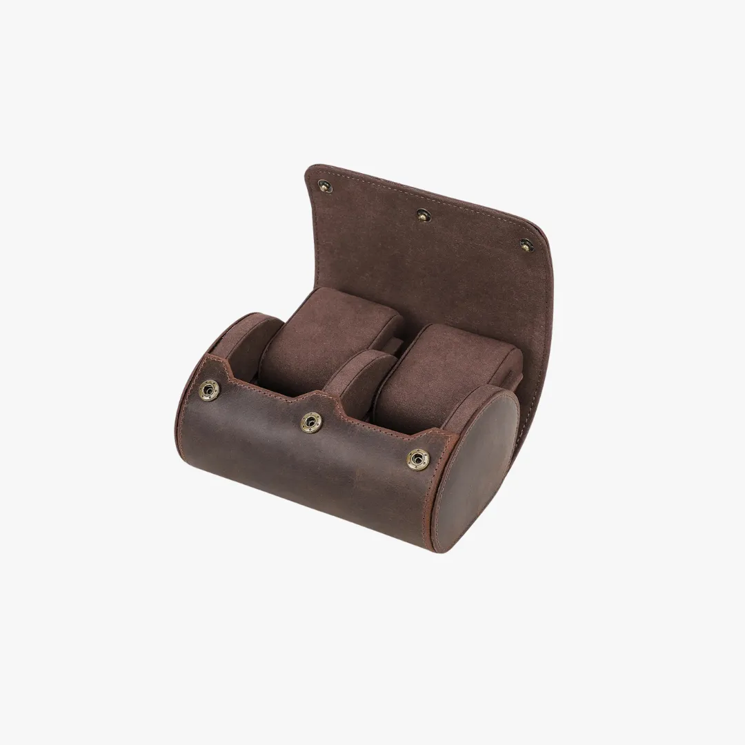 Mason | Leather Watch Roll Case – Travel Storage for 1 to 4 Watches