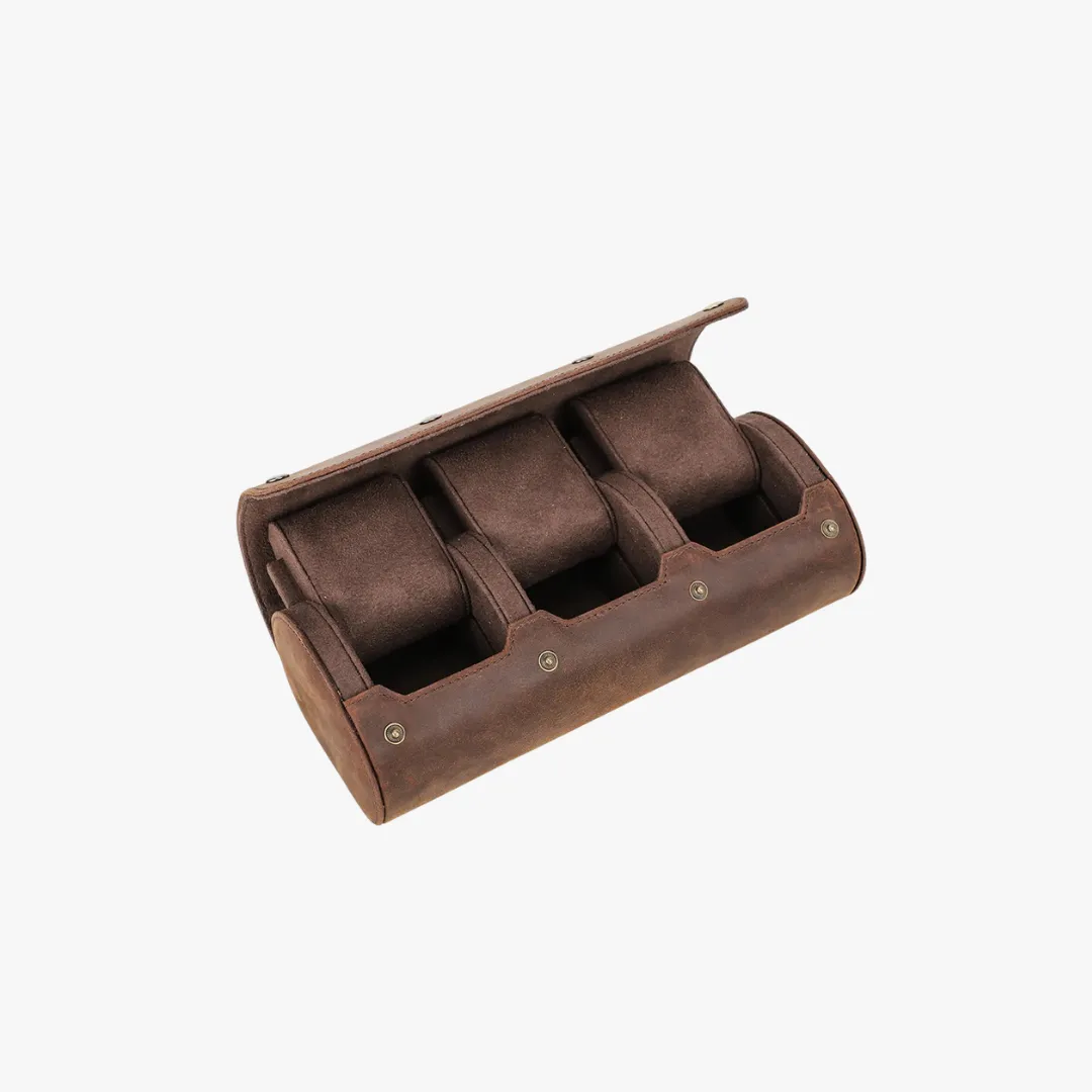 Mason | Leather Watch Roll Case – Travel Storage for 1 to 4 Watches