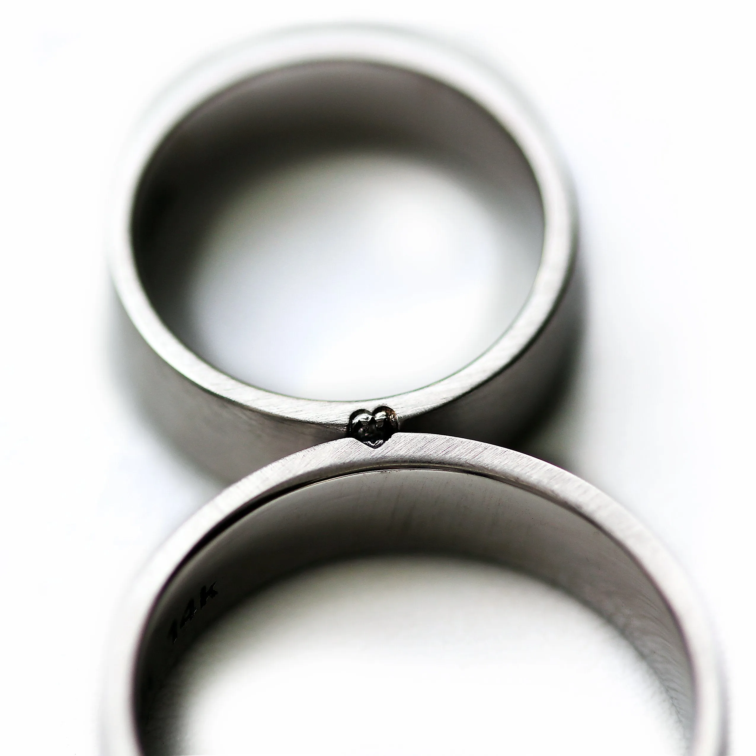 Matching engagement rings with B&W Diamonds
