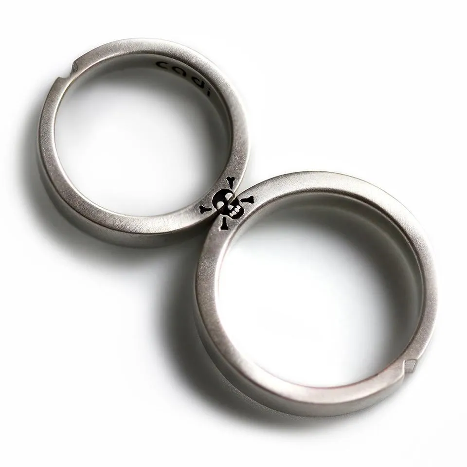 Matching Skull & Heart Union Rings