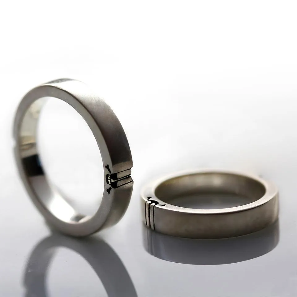 Matching Skull & Heart Union Rings