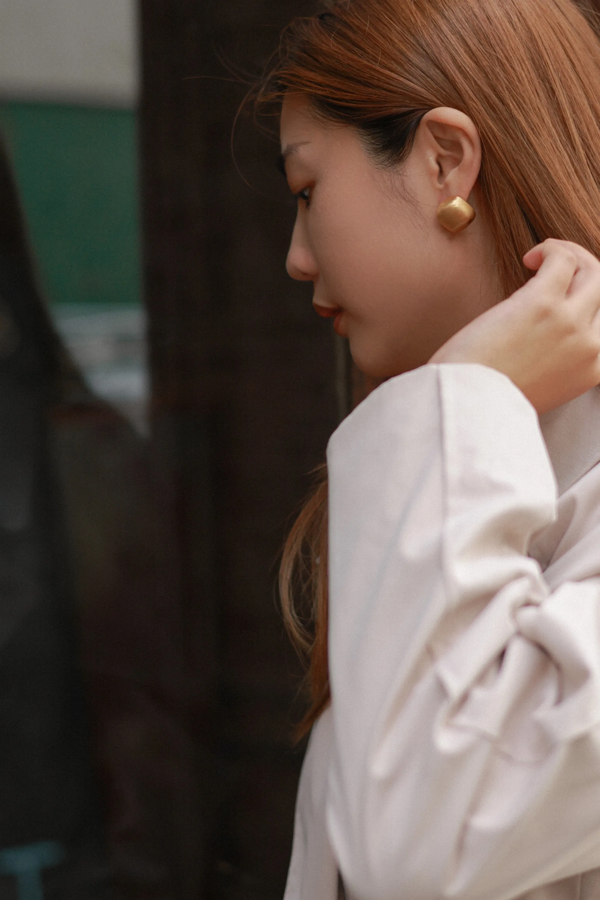 Matte Square Stud Earrings
