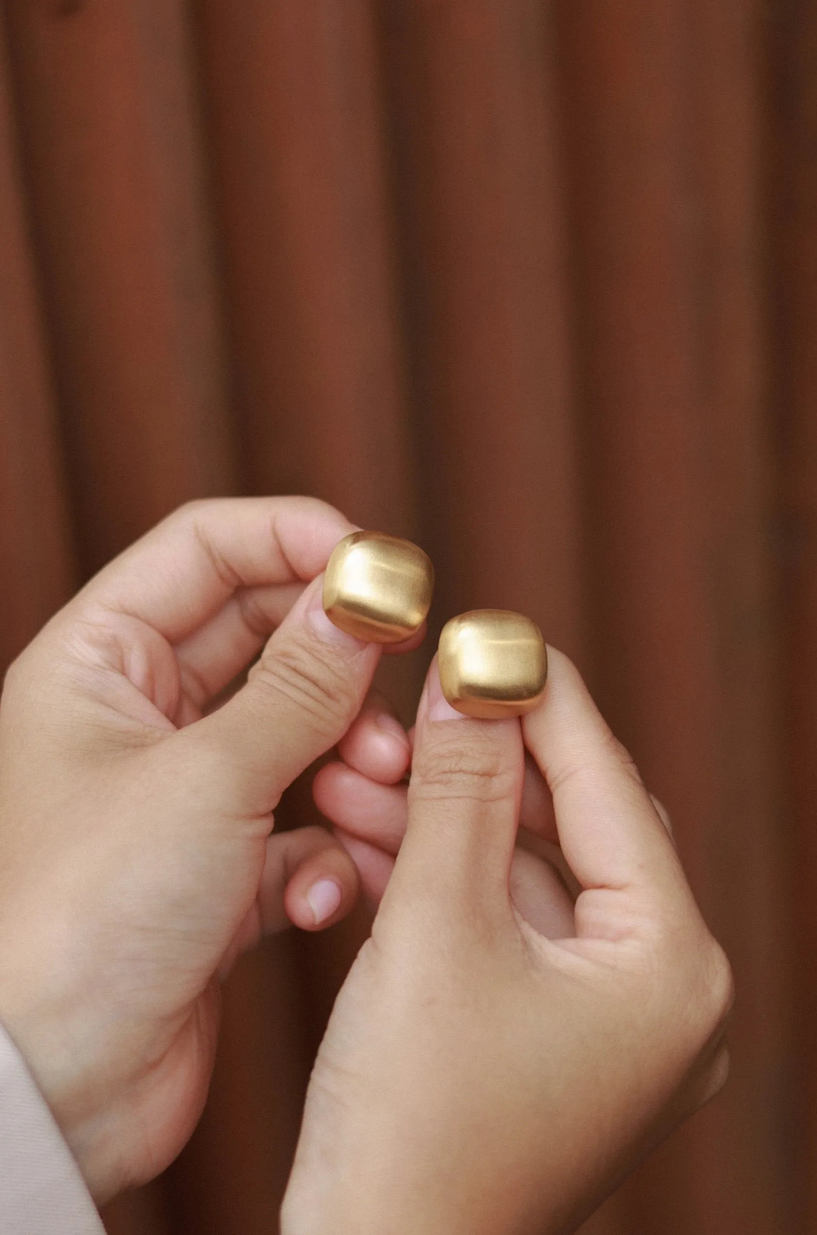 Matte Square Stud Earrings