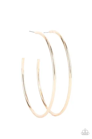 Mega Metro Gold Paparazzi Earrings