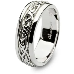 Mens Celtic Sterling Silver Wedding Rings SM-SD11