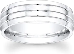 Men's Satin Finish Wedding Band-7mm