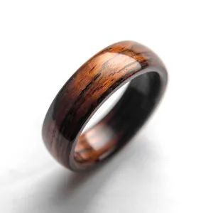 Mens Wedding band made from Santos Rosewood