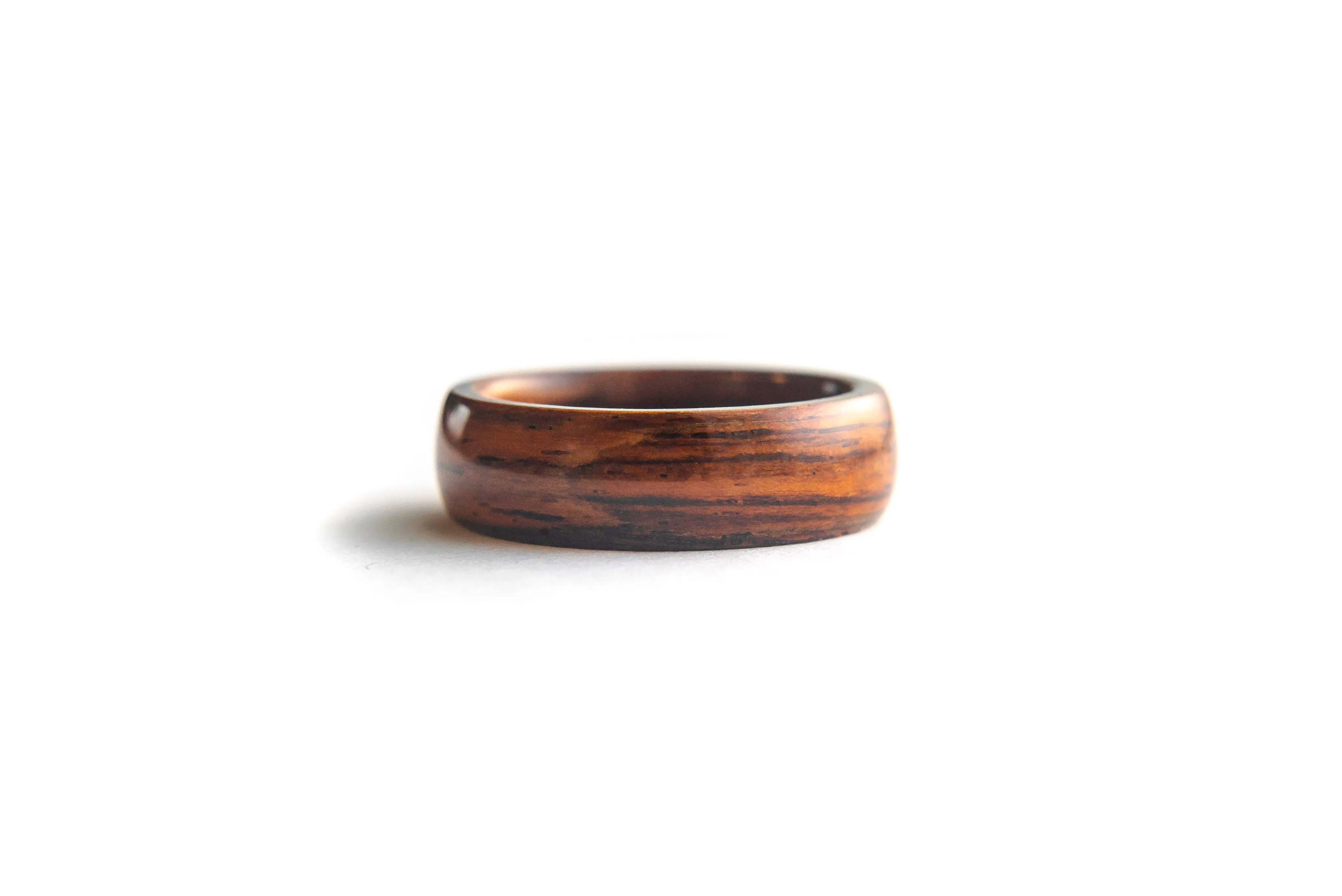 Mens Wedding band made from Santos Rosewood