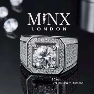 Mens Wedding Ring | Moissanite Ring | Mens Moissanite Ring | Iced Out Ring
