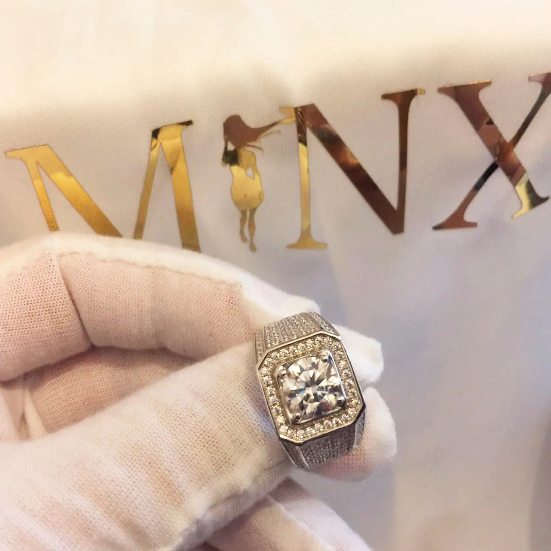 Mens Wedding Ring | Moissanite Ring | Mens Moissanite Ring | Iced Out Ring