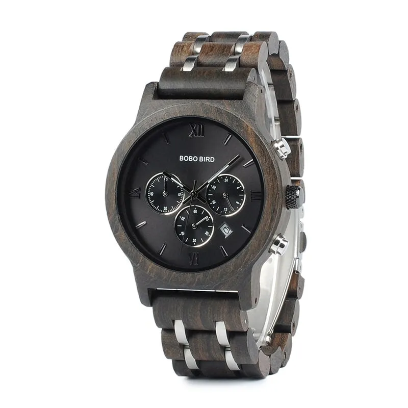 Men's Wooden Metal Design Watches
